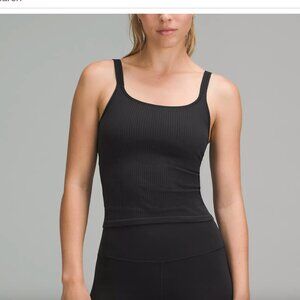 Lululemon Ebb to Street Scoop-Neck Cropped Tank Top Light Support,Maroon